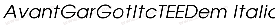 AvantGarGotItcTEEDem Italic字体转换